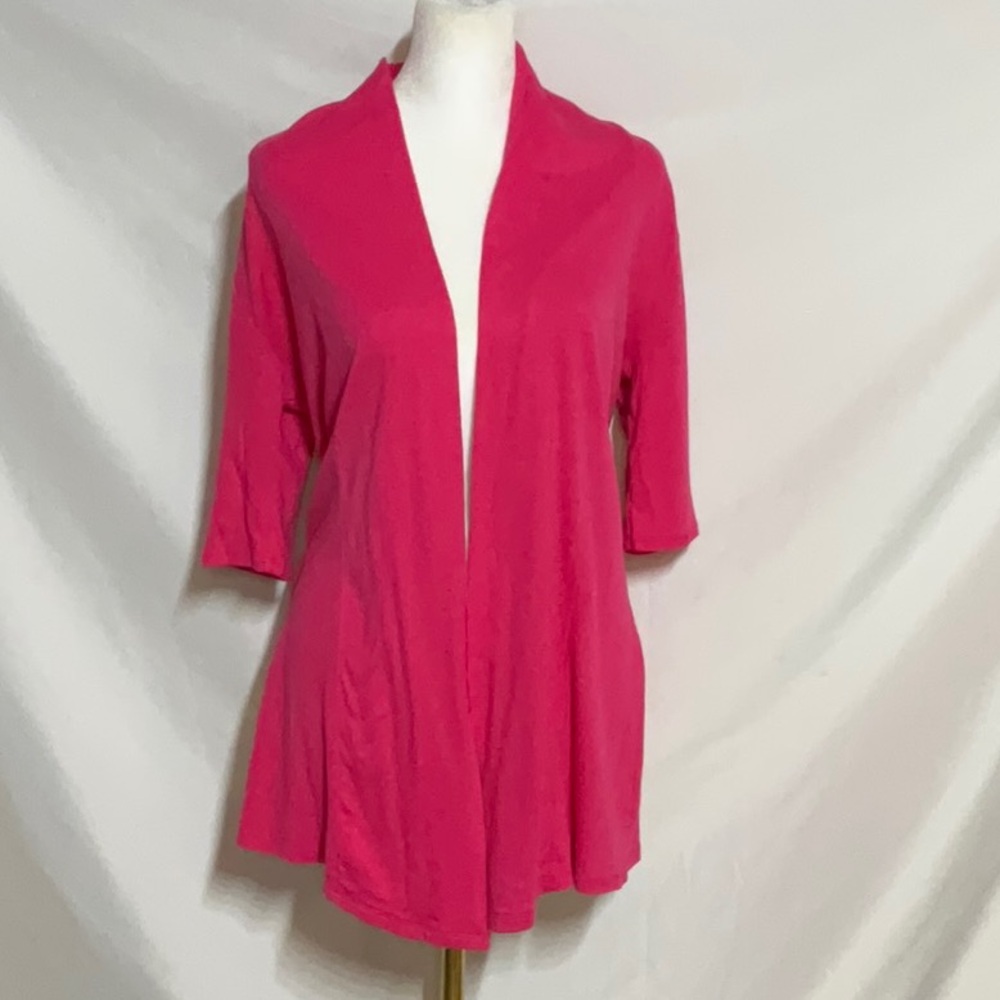 Express Pink Open Front Cardigan Cotton Blend